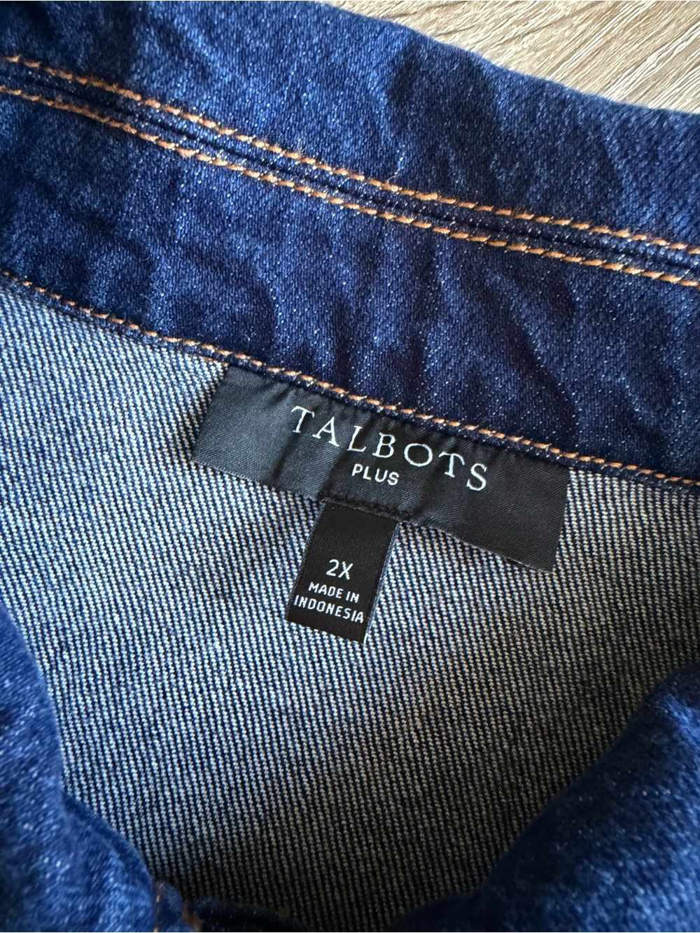 Talbots Indigo Short-Sleeve Denim Jacket Plus 2X - Picture 11 of 11